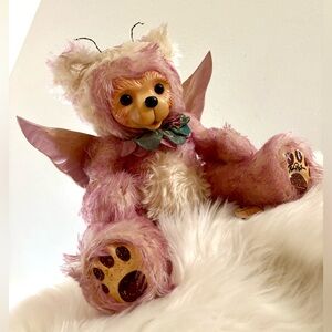 Robert Raikes Leandra Fairy Bear Ltd Ed #11/750 Wood Face Wings
